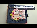 Tutorial encuadernación álbum con vaquero reciclado. Scrapbook album tutorial with recycled jeans.