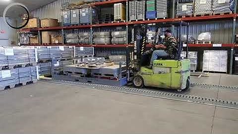 Save Labor Costs with Floor-Mounted Pallet Flow Rack for Pallet Staging | Mallard Manufacturing