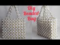 HOW TO MAKE PEARL BEADED BAG//PEARL BEADED BAG TUTORIAL/HOW TO MAKE BEAD BAG CRYSTAL/DIY  BEADED BAG