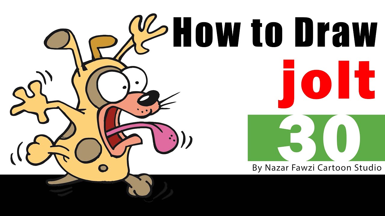 How to Draw a ( jolt ) Fun and Easy Step-by-Step Cartoon Art Tutorial ...