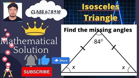 How do you solve an isosceles triangle problem?