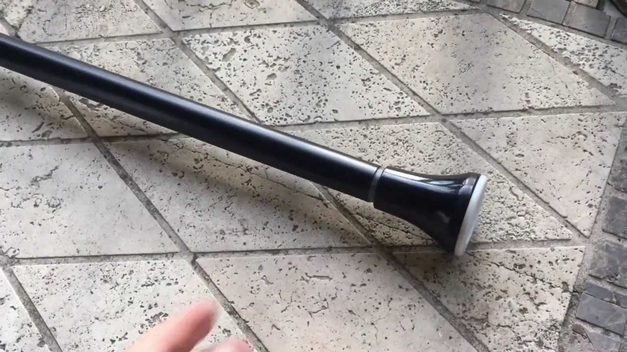 ALLZONE Premium Spring Tension Rod, Shower Curtain Rod, Black, 44