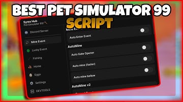 Best Pet Simulator 99 Script (Insta MINE, ESP ORES, Auto Blocks Lucky Event & More!! ) **PASTEBIN**