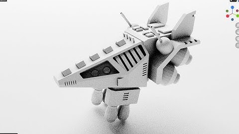 Speed modeling space enemy in Blender + Grid Modeler addon