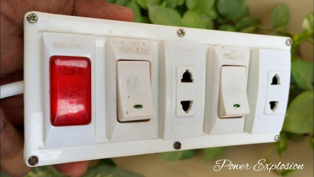 how to make switch board 2 switch + 2 sockets Trending Switch board