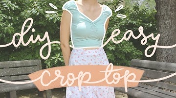 DIY Super Easy Ruched Crop Top Tutorial! | Beginner Friendly Summer Top!
