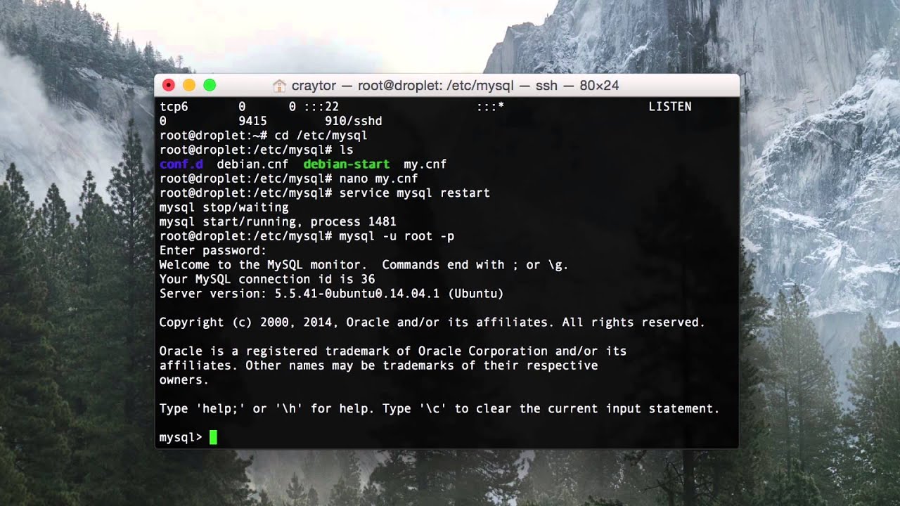 Accessing MySQL Server via a GUI