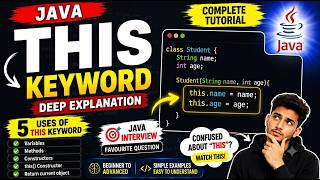Java This Keyword Explained in Hindi | Constructors, Methods & Variables | Complete Tutorial