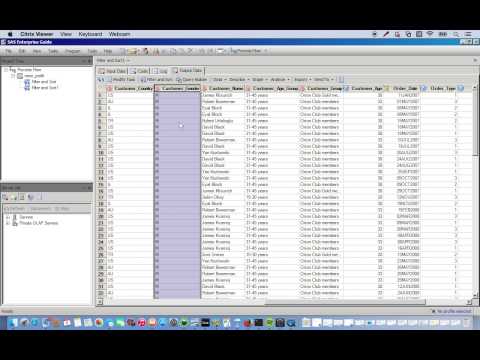 L4  Introduction To Filter and Sort (Part2) in SAS EG