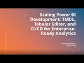 Jimmy Nagasaputra talking about Scaling Power BI Development with TMDL, Tabular Editor and CI CD