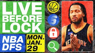 NBA DFS Deeper Dive \& Live Before Lock (Monday 1\/29\/24) | DraftKings \& FanDuel NBA Lineups