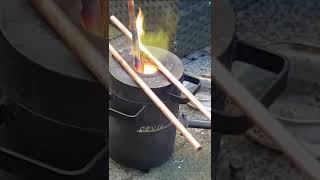 #shorts - Bathroom bullion - Devil Forge - Melting copper