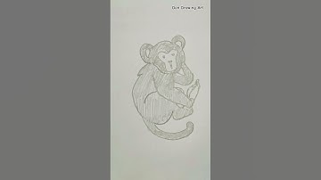 How to Draw Monkey with Pencil, Easy Monkey Drawing #shorts
