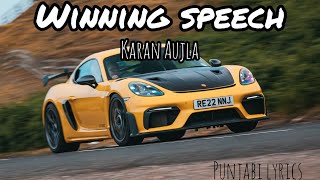 Winning Speech (Music Video) Karan Aujla | Mxrci | Latest Punjabi Songs 2024 | Punjabi Lyrics