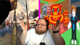 ❗T2X2 ИГРАЕТ В РОБЛОКС И СИМУЛЯТОР РЫБАЛКИ❗