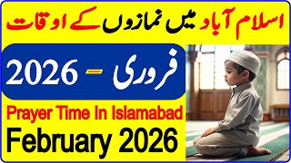 Islamabad Prayer Timing February | Prayer Time Today 2026 | Prayer Time | Namaz Time | Azan Time screenshot 2