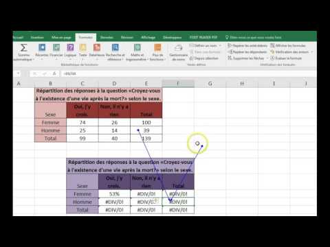 Excel 2016 [FR] Erreur #Div/0! division par zéro (exemple vidéo)