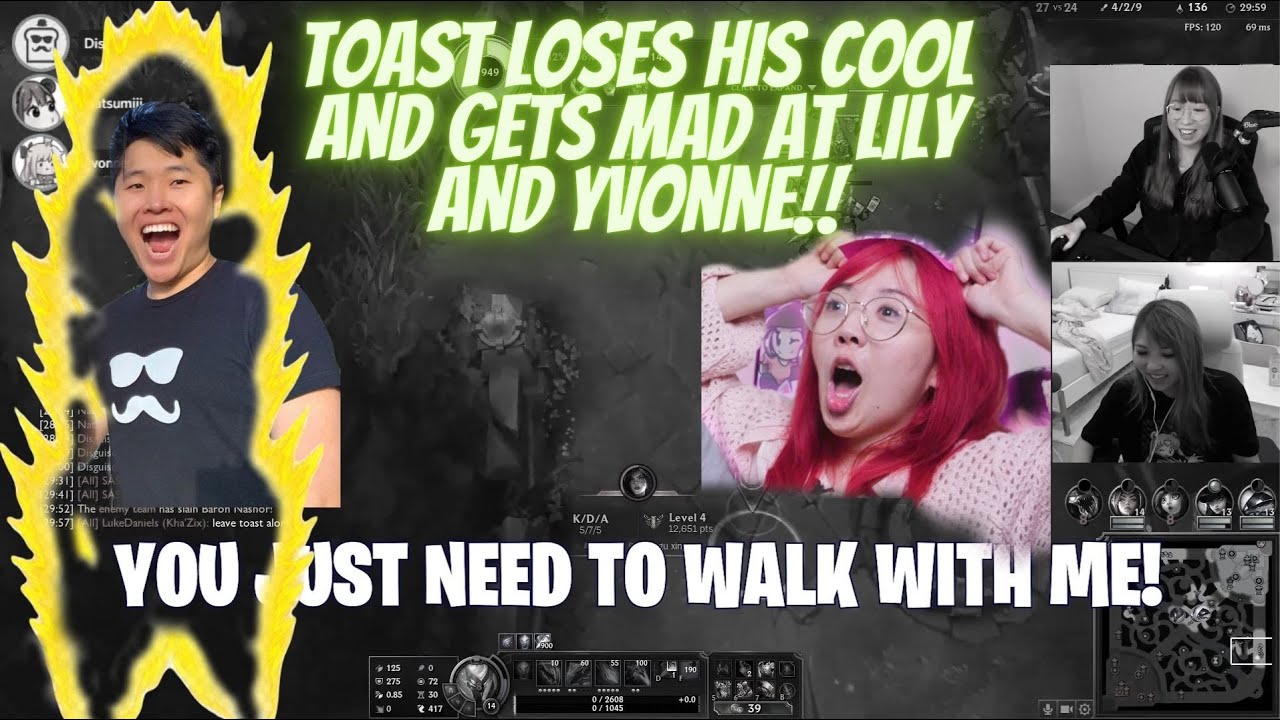 Toast Totally loses his Cool & Gets Crazy Mad at Lily & Yvonnie after this Game of League l OTV LOL
