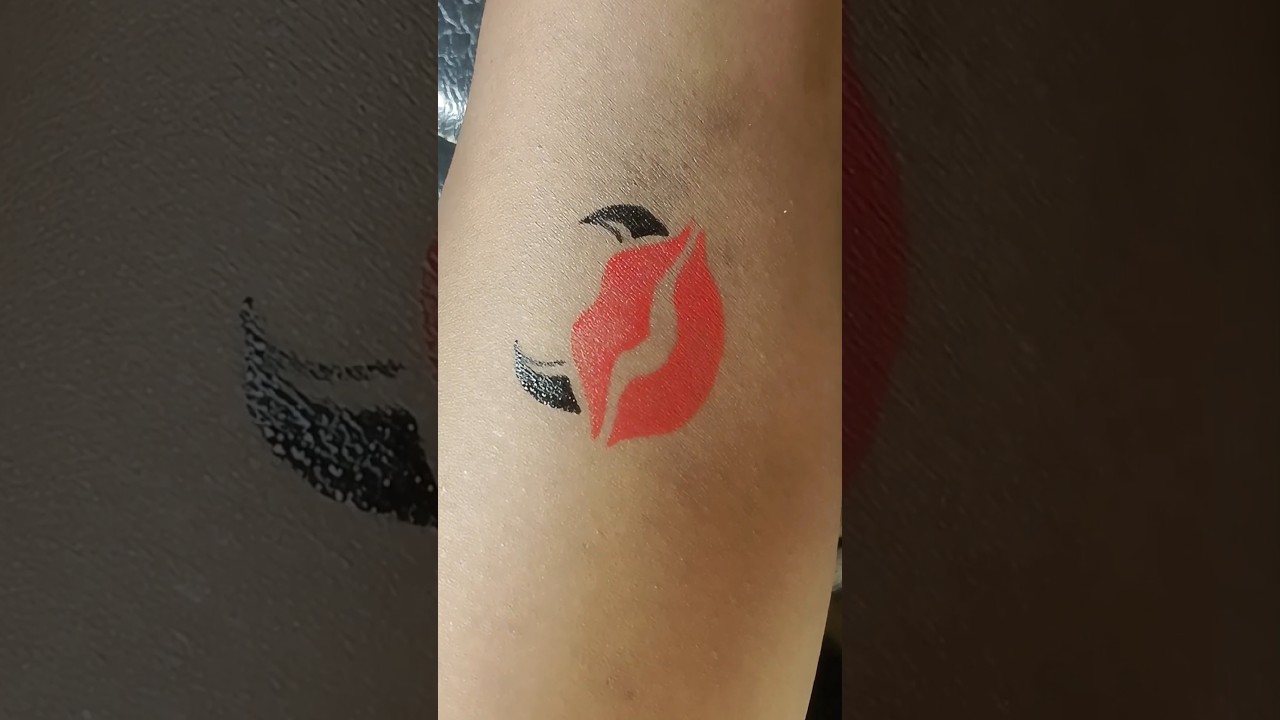 Devil 👿 Lip Tattoo With Out Stroke 😮