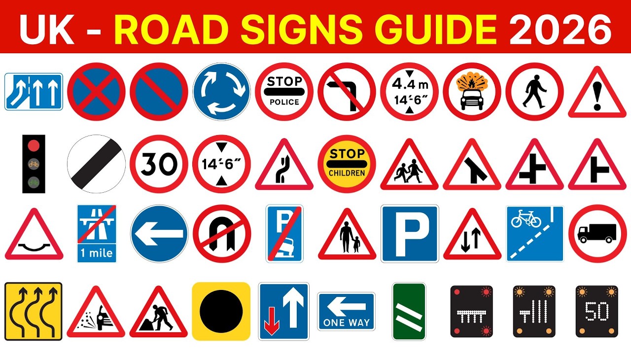 UK Road Signs Guide | Every Driver Must Know for the Driving Test - YouTube