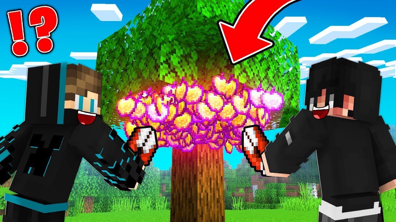 ماين كرافت ولكن اوراق الاشجار تعطي اشياء اسطورية !!؟