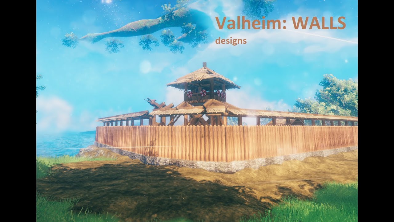 Valheim Wall DesignsLarge Viking Settlement Build YouTube