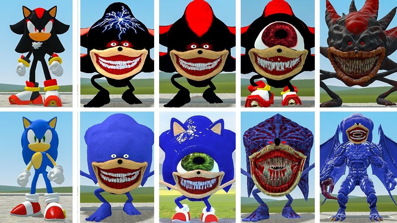 NEW ALL SONIC SHADOW TAPES VS ALL NEW SONIC CTHULHUU1-2 FAMILY ? in Garrysmod!,...