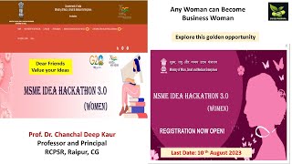 MSME Grant to Become Business Woman #Hackathone 3.0 #saiedupharmaa