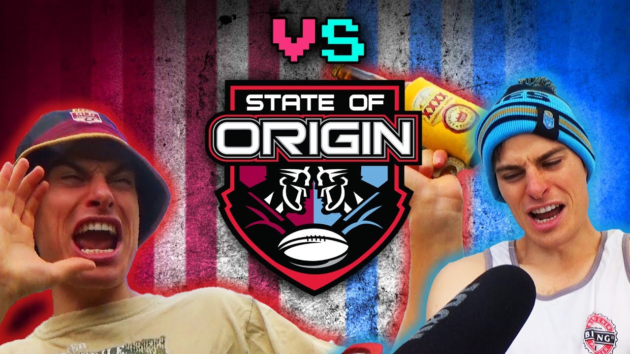 STATE OF ORIGIN Maroons fans VS Blues Fans - YouTube