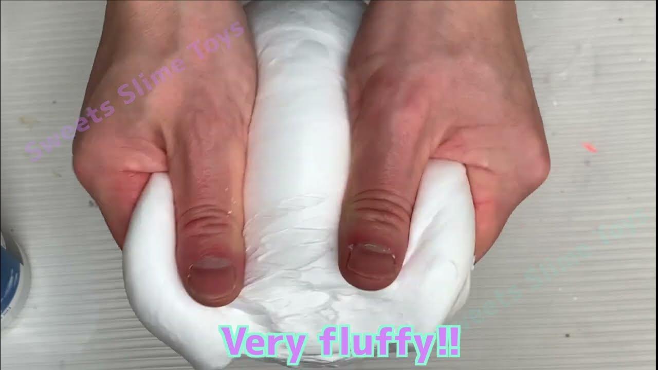 How to make Fluffy slime with shaving foam and contact lens solution