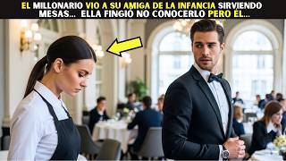 El Millonario vio a su amiga de la infancia sirviendo mesas… ella fingió no conocerlo pero él…