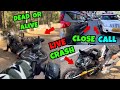 Crazy ns200 rider crash close calls extreme road rage  goes wrong kawa h2r