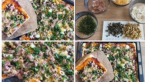 Pizza carrée à la tunisienne 😊🍕 بيتزا على الطريقة التونسية