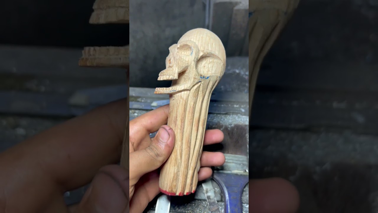 Hand made brain shape on wood 