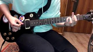 My former student playing intro riff from New Level in class
