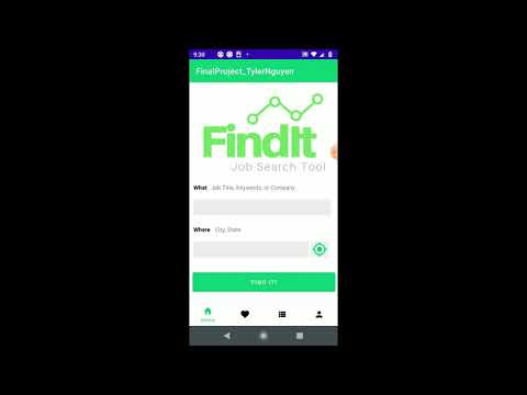 FINDIT Job Search App Using Firebase Real-time Database - Mobile App Final Project