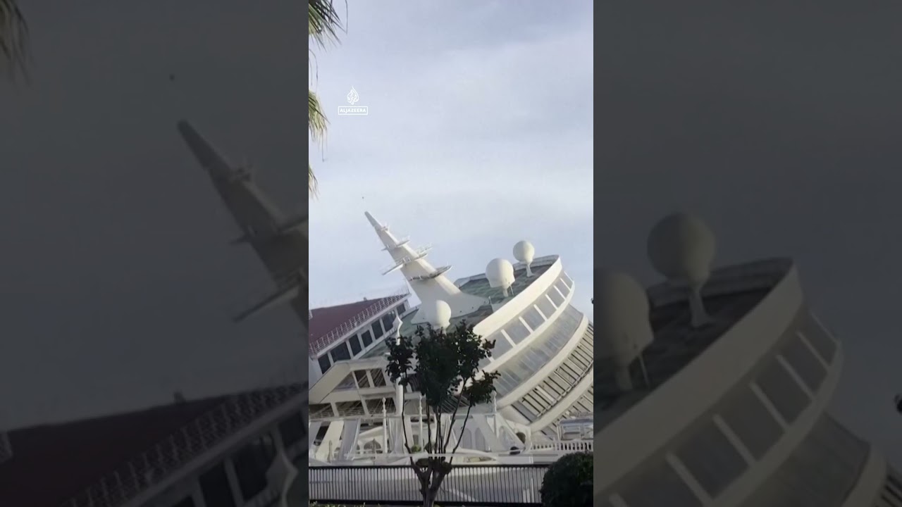 Cruise ship hotel left listing in China port after high tides | AJ Shorts