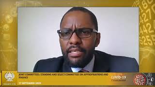 Joint Committees: Standing and SC on Appropriations and Finance, (NCOP) 17 Sep 2020