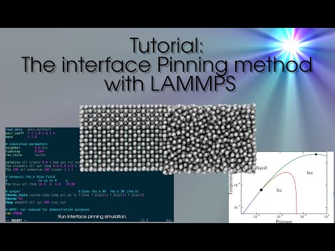 Tutorial: The Interface Pinning method using LAMMPS