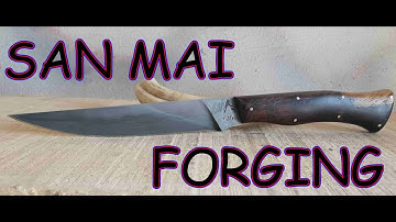 Pt1 - Forging a San Mai Bird and Trout Knife - Full Process