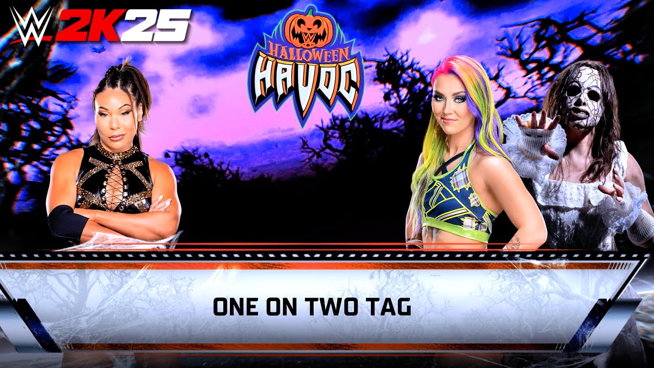 WWE 2K25 - Мичин против Теган Нокс и Никки Кросс [Гандикап] [Командный матч один на два] [ПОЛНЫЙ ...