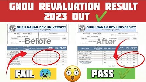GNDU Revaluation Result 2023 Out ✔️ | Gndu Result News Today | Gndu Latest Update | Gndu Result 2023