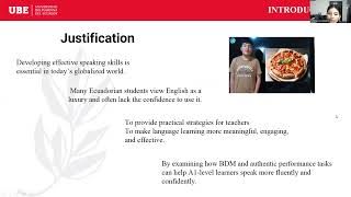 Applying the BDM & authentic performance task to enhance English speaking skills in A1 students