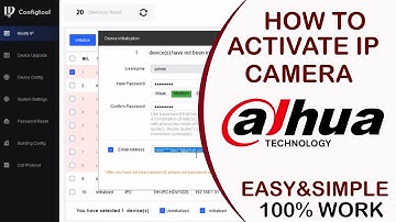 Dahua IPC | How to Activate Dahua IP Camera Using Config Tool