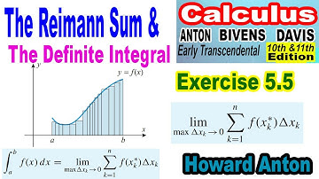 The Riemann Sum & Definite Integral || Calculus by Howard Anton