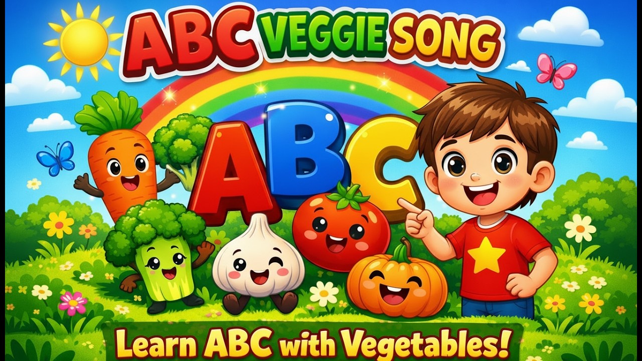 ABC Vegetable Song for Kids | Learn ABC Alphabet with Vegetables | 1 Hour ABC Learning Song for Kids