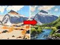 How to paint a landscape using acrylic paints