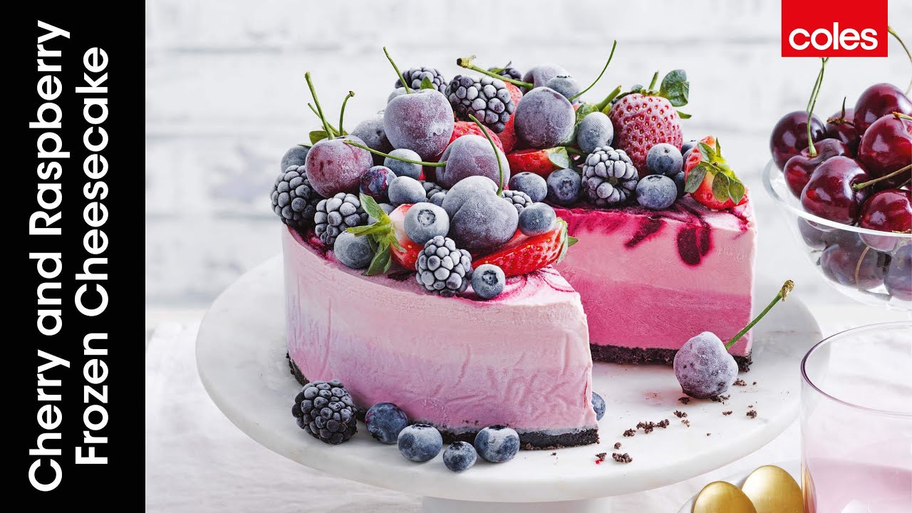 Berry Frozen Cheesecake Simple Summer Desserts Coles YouTube