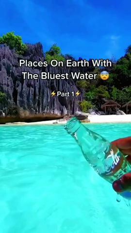 PLACES ON EARTH WITH THE BLUEST WATER #travel #tiktok #shorts #bluewater