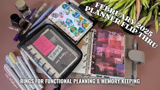 In My Rings Era ✨ Feb 2025 Functional Planner Flip Thru | A6 Rings & Pocket Rings | Terrible Hime